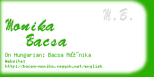 monika bacsa business card